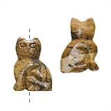 Desert Jasper Pendant Beads Kitty Cat Carving 32mm (2)