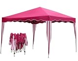 Falt Pavillon 3 x 3 m Gartenzelt Partyzelt in Rot
