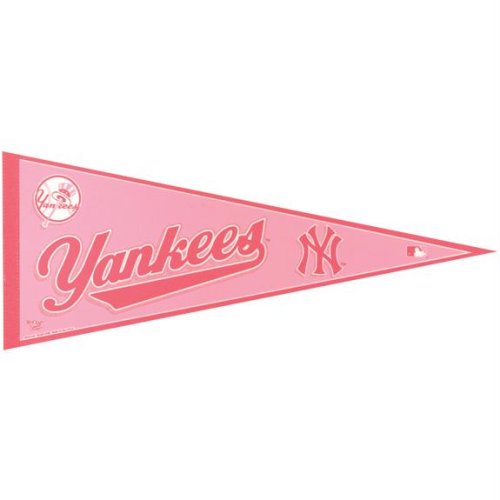 New York Yankees - Pinstripe Pink 12X 30 Pennant MLB Pro Baseball