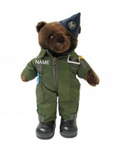 41MtVe4wA5L Stuffed small 10 teddy bear in personalized custom embroidered U.S. Air Force Flight Suit Coverall Jumper Uniform
