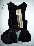 Black Velour Dog Holiday Party Dress Size XXS