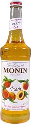 Monin Flavored Syrup, Peach, 33.8-Ounce Plastic Bottles (Pack of 4)