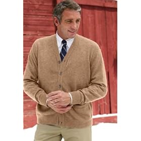 Men's Regular Button-front Cashmere Cardigan
