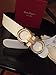 Salvatore Ferragamo Black/White Reversible Big Gold Buckle Belt