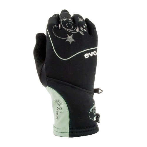 Evo Pixie Womens Winter Gloves - Black/Wintergreen Medium