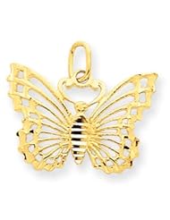 14k Gold Filigree Butterfly Charm
