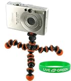Flexible Tripod (Orange / Black) for Fujifilm FinePix Z33WP Digital Camera Blue