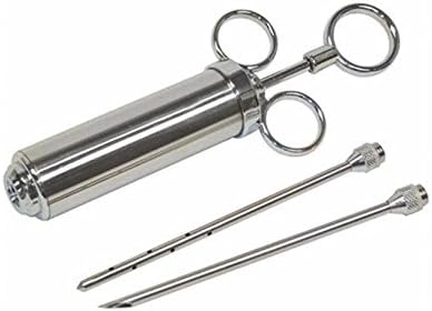 Meat &amp; Turkey Marinade Injector, Stainless Steel Food Flavor Seasoning BBQ Brine Injectors Kit Injection Gun with 2 Needles for Chicken Pork Baking Cooking
