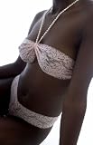 Bracli Pink lace and Mallorcan pearl thong