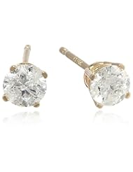 14k Gold Round Diamond (1/2 cttw, H-I Color, I1-I2 Clarity) Stud Earrings