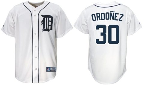 Ordonez #30 Detroit Tigers Majestic Replica Home Jersey - 3XL
