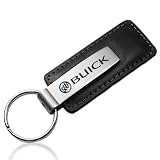 Buick Logo Black Leather Key Chain