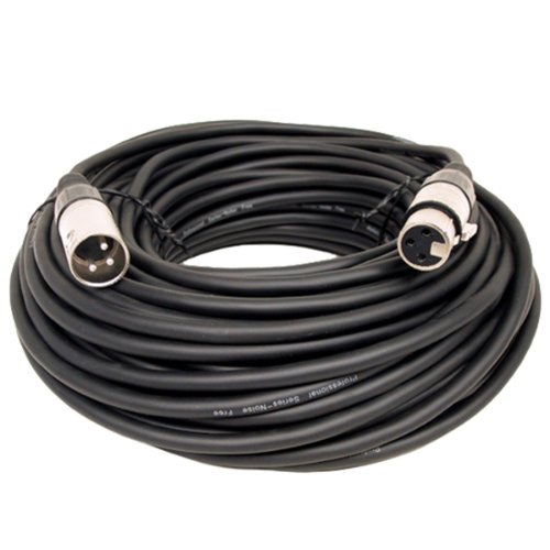 GLS Audio 100ft Mic Cable Patch Cords XLR Male to XLR Female Black