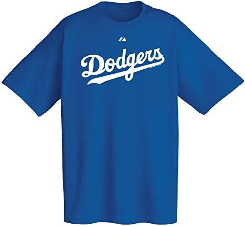 Majestic Los Angeles Dodgers MLB Official Wordmark T-shirt, Youth Size, Royal Blue (Youth XL (18-20))