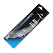 Parker Rollerball Pen Refill, Medium Tip, Blue Ink PAR30225