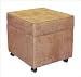 Skyline Furniture 39-25-K - Storage File Cube with Casters in Khaki