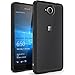 Lumia 650 Case, LK [Crystal Clear] [Air Hybrid] Shock Absorbing Anti Scratch Ultra Slim Bumper Case with Clear Back Panel Cover for Microsoft Lumia 650 (Black)
