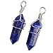Top Plaza 3pcs Reiki Chakra Healing Energy Synthetic Crystal Pendants Set -Lapis lazuli,Opalite,Black Crystal