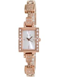 GUESS Womens Rose Gold-Tone Delicate Retro Glamour Wa