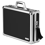 Vaultz IDEVZ01216CT Locking Laptop Briefcase, Combination Locks, 2 Per Carton, Black