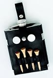 GOLF FLASK W/ BLK GOLF CASE, STAINLESS STEEL.