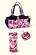 Pink Swirl Nylon Diaper Bag Set by Russ Berrie