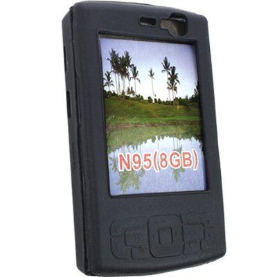 Childrens Toyshop  Electronics : THE88 NOKIA N95 8GB SOFT BLACK SILICONE SKIN