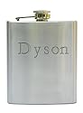 Stainless steel flask. Engraved name: Dyson