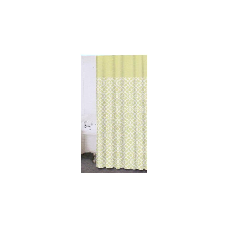 Waverly Lovely Lattice Citron Waverly Fabric Shower Curtain On