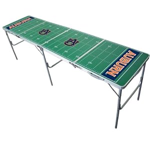 NCAA Auburn Tigers 2-by-8-Foot Tailgate Pong Table with Net