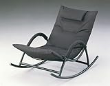 Modern Black Single Video Rocker/Rocking Chair