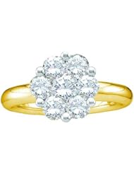 0.75CTW DIAMOND FLOWER RING