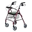 >Rollator Deluxe Burgundy, Folding, Light and Sturdy Rolling Walker >Rollator Deluxe Burgundy, Folding, Light and Sturdy Rolling Walker