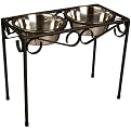 Bowls in Raised Iron Feeder - Black (M)