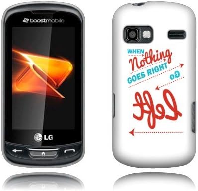 Fincibo (TM) LG Xpression C395 Rumor Reflex LN272 S LN272S Protector Cover Case Snap On Hard Plastic - When Nothing Goes Right Goes Left, Front And Back