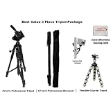 Buy 3 Piece Best Value Tripod Package For The Canon DIGITAL REBEL T1i 500D 1000D,... by Sunset&node=172282