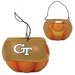 Georgia Tech Yellowjackets NCAA Halloween Pumpkin Candy Bucket (5.5)"