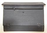 Bread Box Country Rustic Primitive Aged Wood Finish Black