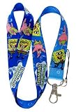 SongeBob Squarepants Blue Keychain Lanyard