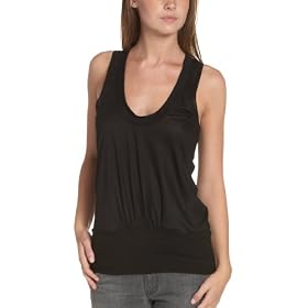 Buy 7 For All Mankind Ladies Racerback Tank With Rib Trim in Onyx by 7 For All Mankind