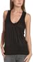 7 For All Mankind Women's Racerback Tank With Rib Trim in Onyx,Onyx,Small