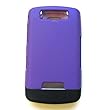 RIM Blackberry Storm 9530 Thunder 9500 Rubberized Protector Hard Case Slider Cover Two Tone Black & Purple