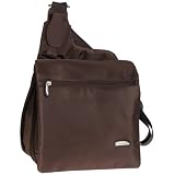 Travelon Large Messenger-Style Shoulder Bag, Chocolate, One Size (Apparel)