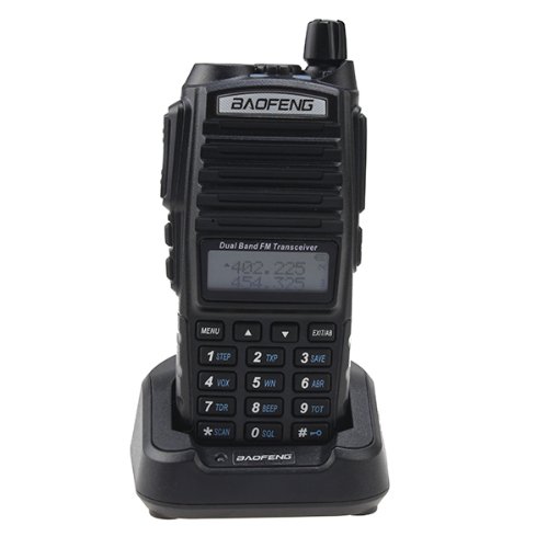 AGPtek Baofeng 2013 Newest UV-82 Dual Band VHF and UHF 137-174/400-520MHz Walkie Talkie, 5-watt, Black On Sale