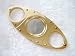 Stainless Steel Golden Plated Double Blade Cigar Cutter With Gift Box