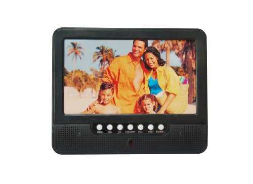 Pegasus ST07B 7-Inch LCD TV with ATSC Tuner and Battery, Black