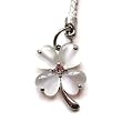 Cell Phone / Camera Charm Strap Beautiful White Diamond Four Leaf Clover