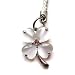Cell Phone / Camera Charm Strap Beautiful White Diamond Four Leaf Clover