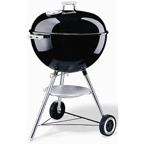 Weber One Touch Silver Charcoal Kettle Black 57cm