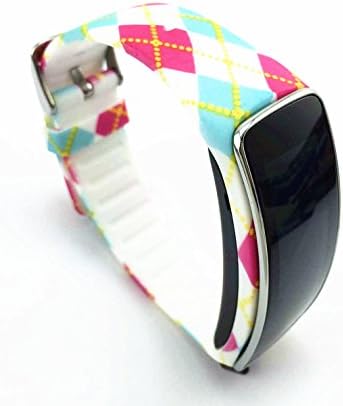 LUCKYMALL Replacement Plastic Band for Samsung Galaxy Gear Fit (Flower-08)